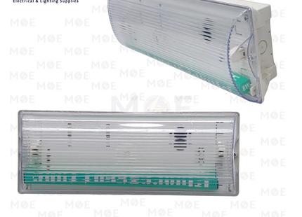 PREMIER LITE IP65 Rectangular Emergency Bulkhead Surface Light White Daylight Non-Maintained T5 8W | AX/8/NM3 | امرجانسي مطري ظاهر مستطيل ابيض دايلايت