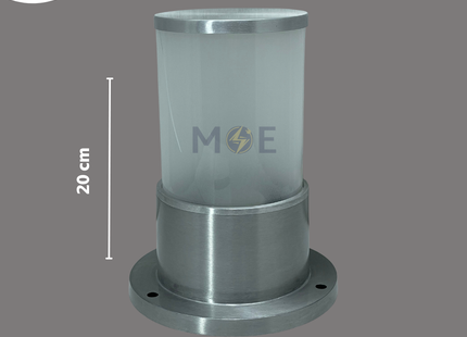 Cuperlight Outdoor Decorative Bollard Light Chrome E27 20cm | CU-MSL13-1 | غلوب تصوينة فضي
