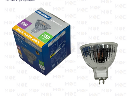 Megaman LED Dimmable Spot Lamp WarmWhite GU5.3 MR16 12V DC 5W | YTMR16Z3 | لمبة سبوت ليد ورم وايت