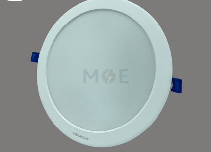 MEGAMAN LED Downlight/ Panel Light White Ceiling Flush Mounted Circular CoolWhite 4000K 1920Lm 20cm 24W | MQTL1119F24W | سبوت ليد مدور مخفي بدون ترانس ابيض كول وايت