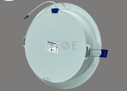 MEGAMAN LED Downlight/ Panel Light White Ceiling Flush Mounted Circular CoolWhite 4000K 1920Lm 20cm 24W | MQTL1119F24W | سبوت ليد مدور مخفي بدون ترانس ابيض كول وايت