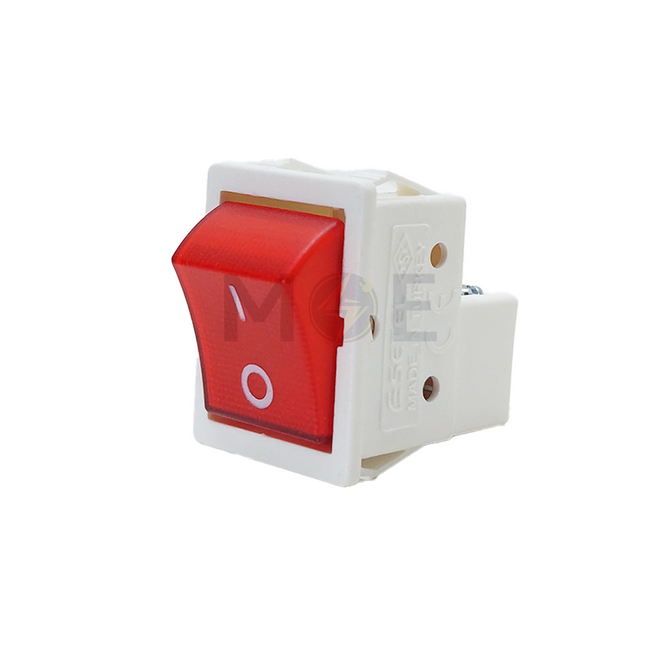 AY-KA Rocker Switch Square Red 0-1 ON-OFF 4-Screw Terminal 16A 250VAC 28x28x21mm | S12311 مفتاح دفاية عريض برغي احمر