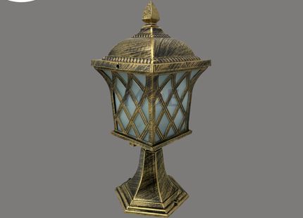 Outdoor Lantern Pedestal Light Bronze E27 40cm | 86070S-S | فانوس تصوينة برونز