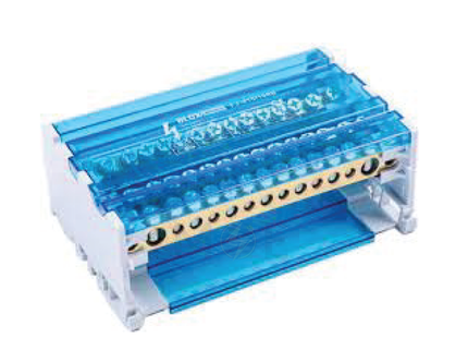 BLOX Distribution Block 4P 11 / 125A Gray/Blue | FJ-411 / 125B | علبة توزيع فاز