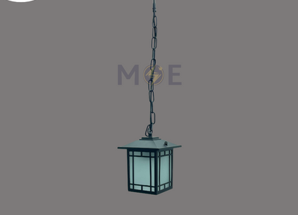 Outdoor Barton Lantern Pendant Light Small Square Black E27 | AT-4508H | فانوس تنزيلة اسود