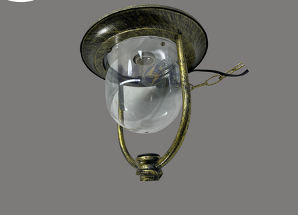 Cuperlight Outdoor Lantern Pendant Light Medium Circular Bronze E27 | FL5002H BG | فانوس تنزيلة برونز