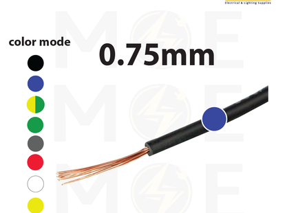 Liban Cables Single Core Flexible 0.75mm Blue | NYAF | شريط مفرد شعري ازرق