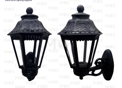 Cuperlight Outdoor Lantern Wall Light Black E27 40cm | M115W5UP BK | فانوس حائط اسود عضم