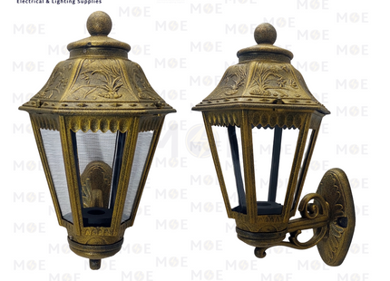 Cuperlight Outdoor Lantern Wall Light Bronze E27 40cm | M115W5UP BG | فانوس حائط برونز عضم