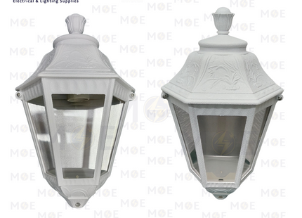 Cuperlight Outdoor Lantern Wall Light White E27 35cm | M117 WH | فانوس حائط عضم ابيض مسح