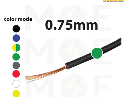 Liban Cables Single Core Flexible 0.75mm Green | NYAF | شريط مفرد شعري اخضر