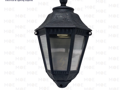 Cuperlight Outdoor Lantern Wall Light Black E27 35cm | M117 BK | فانوس حائط عضم اسود مسح