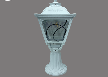 Cuperlight Outdoor Lantern Pedestal Light White E27 40cm | M116BS-WH | فانوس تصوينة عضم ابيض