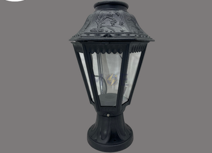 Cuperlight Outdoor Lantern Pedestal Light Black E27 40cm | M115AS-BK | فانوس تصوينة عضم اسود