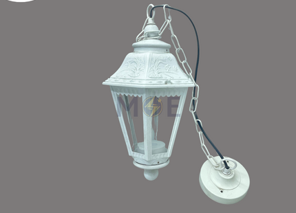 Cuperlight Outdoor Lantern Pendant Light Small Hexagonal White E27 | M115DD-WH | فانوس تنزيلة عضم ابيض