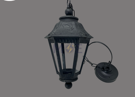 Cuperlight Outdoor Lantern Pendant Light Small Hexagonal Black E27 | M115DD-BK | فانوس تنزيلة عضم اسود