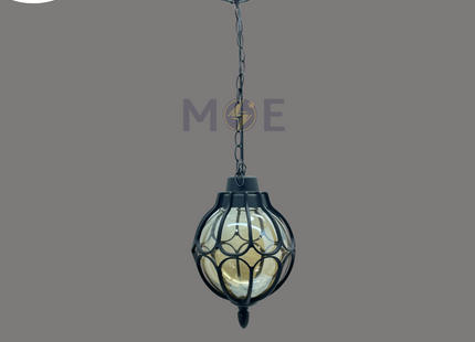 Outdoor Lantern Pendant Light Medium Sphere Black E27 | (2052)M.H (BK) | فانوس تنزيلة طابة اسود