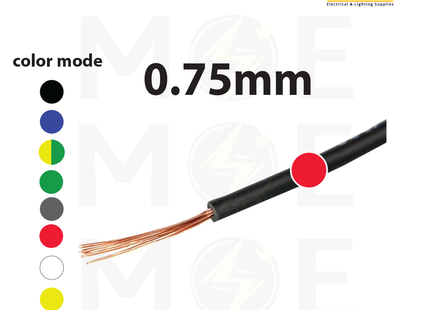 Liban Cables Single Core Flexible 0.75mm Red | NYAF | شريط مفرد شعري احمر