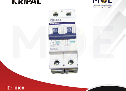 Kripal MCB UKB8Z-63 600V DC 2P 16A | ZJ-UKB8Z | دجنتور كهرباء مجوز - قاطع كهربائي