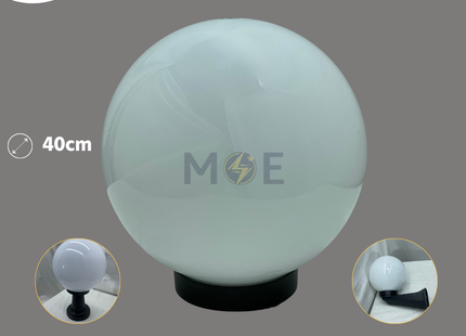 Cuperlight Post Top Sphere Light Milky E27 40cm | Milky Globe 400mm | بول حليبي