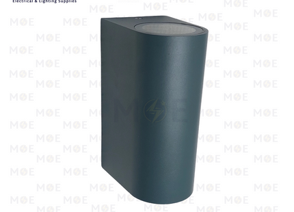 Outdoor UP & Down Wall Light Curve Gray 2xGu10 15cm | ابليك حائط فارغ طلوع نزول رمادي