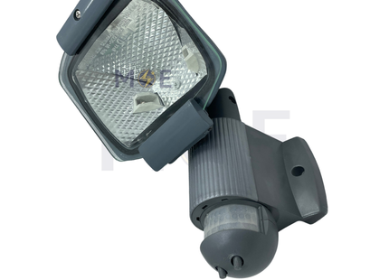 Halogen Floodlight With PIR Motion Sensor Gray AC 220-240V 250W | ST55 | برجكتور فارغ هالوجين مع حساس حركة حديد رمادي