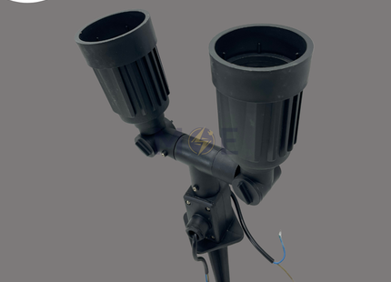 Lunesol Garden Spike Spotlight Black IP65 2xE27 Par38 | CG001D | سبوت بي كي شك فارغ مجوز اسود