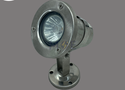 ORIENT Silver Adjustable Garden Spotlight With Flat IP65 MR16 | 4023 | سبوت بركة فارغ ظاهر متحرك مع قاعدة فضي