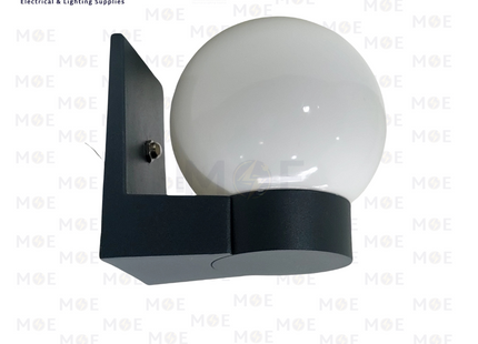 Orient Outdoor Round Globe Wall Light Gray E27 | YW-0126 | ابليك حائط بول رمادي