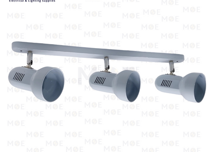 Ceiling Triple Spotlight Bar White 3xE27 3xR80 55cm | Model: R80A-3L | سكة ابيض