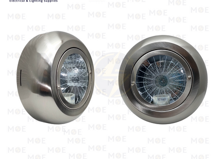 Ceiling Light / Downlight without lamp Chrome Surface Fix Circular E27 15cm | سبوت فارغ مدور ظاهر كروم ثابت