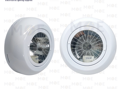 Ceiling Light / Downlight without lamp White Surface Fix Circular E27 15cm | سبوت فارغ مدور ظاهر ابيض ثابت