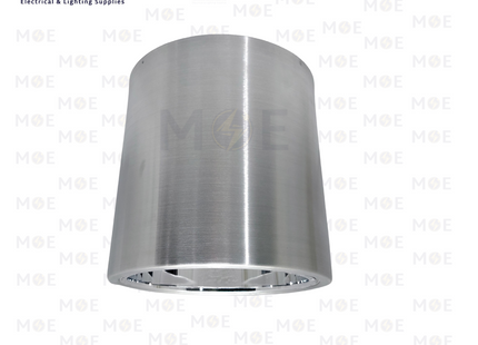 Greenlite Cylinder Downlight Spotlight Frame 1xE27 Surface Chrome 20cm | سبوت فارغ ظاهر مدور شكل سيلندر كروم