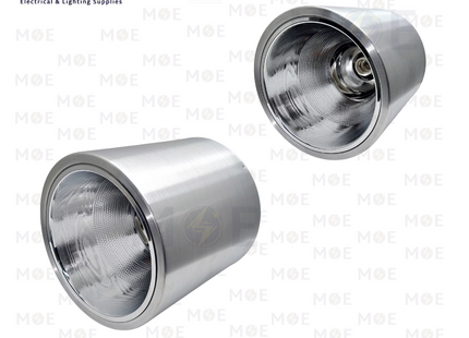 Greenlite Cylinder Downlight Spotlight Frame 1xE27 Surface Chrome 20cm | سبوت فارغ ظاهر مدور شكل سيلندر كروم