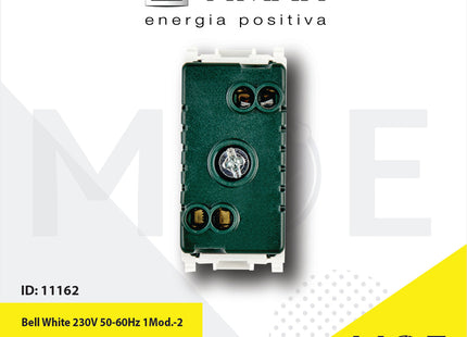 Vimar Plana Bell White 230V 50-60Hz 1module | 14373 | جرس صغير رنان مفرد ابيض