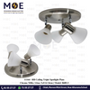 RB Ceiling Triple Spotlight Plate Chrome Milky Glass 3xE14 24cm | Model: 8689-3