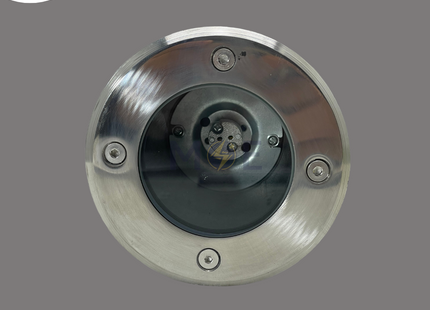 OB IP65 Ground SpotLight Chrome Flush Circular Spot MR16 10x13cm | سبوت ارض فارغ مدور مخفي كروم