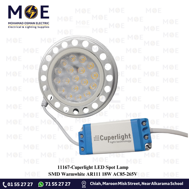 Cuperlight LED Spot Lamp SMD Warmwhite AR111 18W AC85-265V |