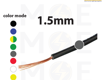 Liban Cables Single Core Flexible 1.5mm Gray | NYAF | شريط مفرد شعري رمادي