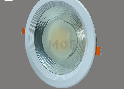 CuperLight LED COB Downlight/ Panel Light White Ceiling Flush Mounted Circular WarmWhite 3500K 20cm 4800lm 40W | DL02-40W | سبوت ليد مدور مخفي ابيض ورم وايت