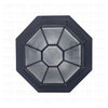 Waterproof Ceiling Light Fixture Surface Circular Black Large E27  8014(L) - غلوب سقف بلافونيه مطري مدور ظاهر شبك اسود كبير (2)