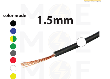Liban Cables Single Core Flexible 1.5mm White | NYAF | شريط مفرد شعري ابيض