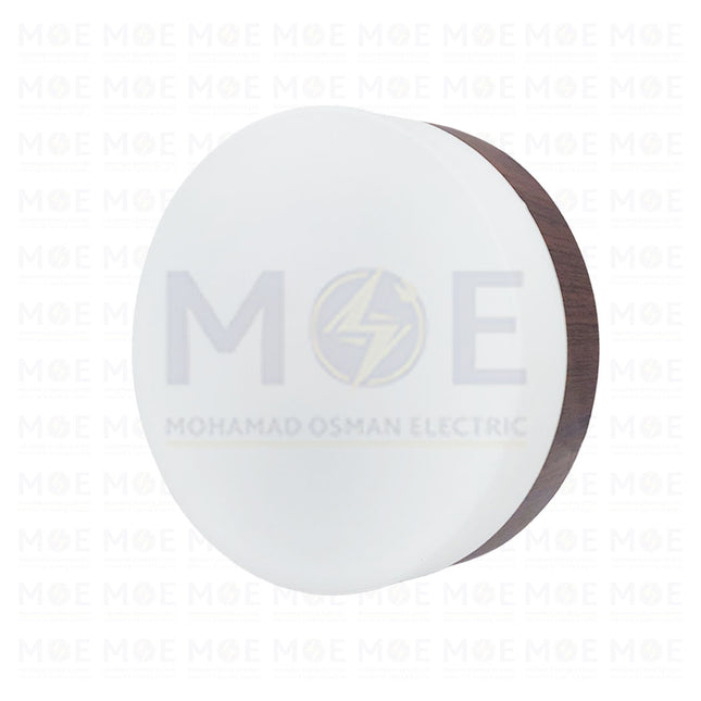 Y.B Ceiling Light Fixture Surface Circular Wood Medium 2xE27  1002M - غلوب سقف بلافونيه مدور نافر ظاهر خشبي وسط (2)