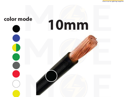 Liban Cables Single Core Flexible 10mm Black | NYAF | شريط مفرد شعري اسود