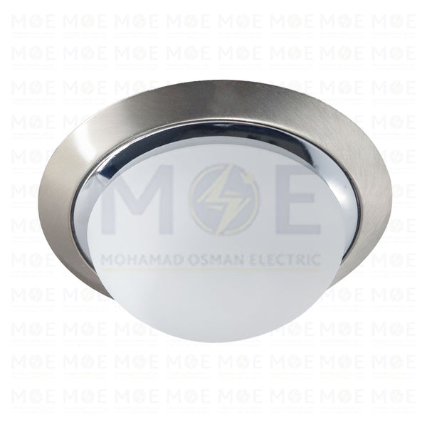 Ceiling Light Fixture Surface Circular Chrome Small E27  1022S - غلوب سقف بلافونيه مدور نافر ظاهر كروم صغير (1)