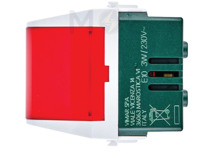 Vimar Plana Lamp For Switch Red 220V | 14773 | لمبة مفتاح احمر
