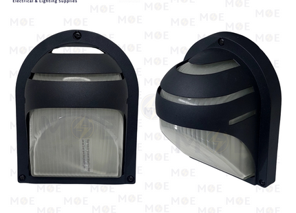 Waterproof Bulkhead Lamp Wall Surface Light Black 8060 E27 | 8060 | هيبلو حائط فارغ مطري شكل مكواية اسود