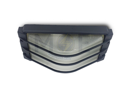 Waterproof Bulkhead Lamp Wall Surface Light With Grid Black E27 | 8024