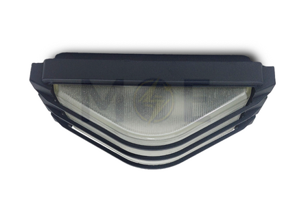 Waterproof Bulkhead Lamp Wall Surface Light With Grid Black E27 | 8024