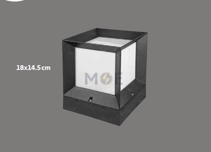 Cuperlight Outdoor Square Gate Light Small Black E27 18x14.5cm | CU-MB-40282S-IP44 | غلوب تصوينة مربع اسود صغير